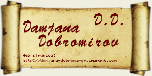 Damjana Dobromirov vizit kartica